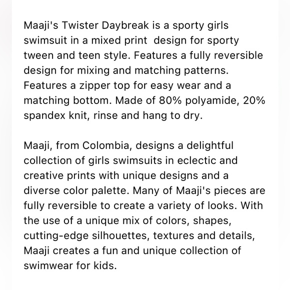 Maaji Swim Suit Size 16 NWT - Picture 2 of 8